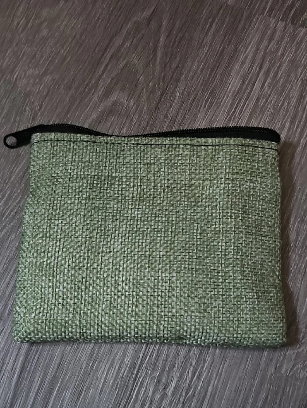I Love Tagaytay Green Woven Zip Pouch